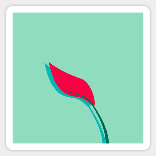 Red Peace Lily Sticker